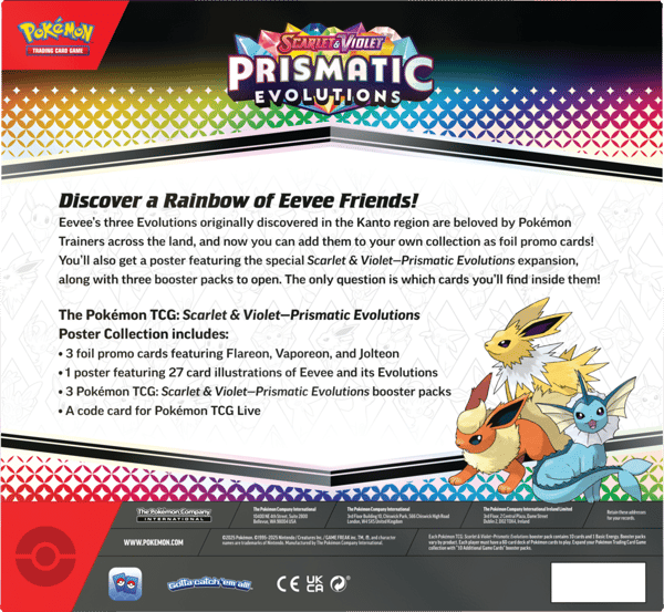 Pokemon TCG: Prismatic Evolutions Poster Collection