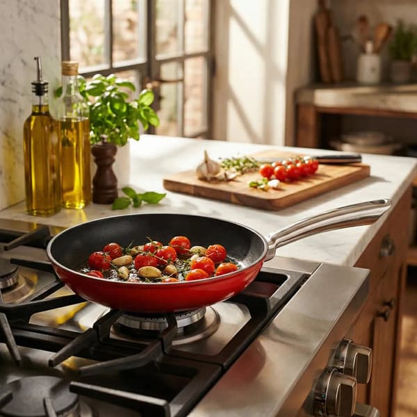 KUCHENPROFI Provence 28 cm punainen - valurautapannu