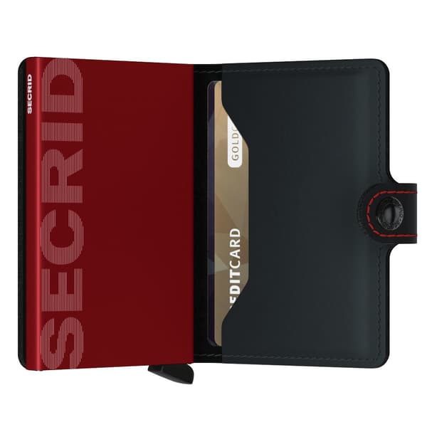 Secrid Miniwallet RFID-lompakko Matte - musta/punainen