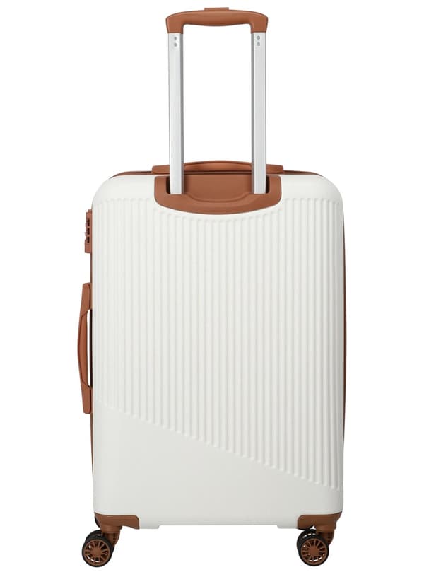 Resväska medium Travelite Bali - vit / cognac