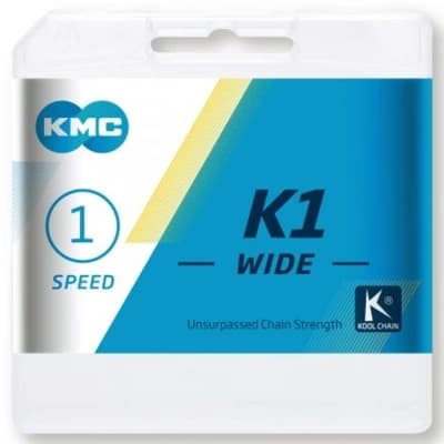 KMC K1 Wide kæde sølv-sort