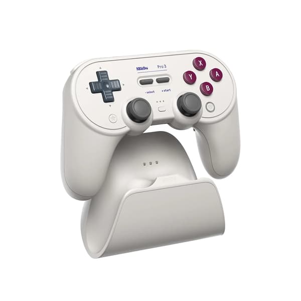 8BitDo Pro 3 Bluetooth -ohjain PC:lle, Nintendo Switch / Switch 2:lle, Android iOS:lle, langaton, valkoinen