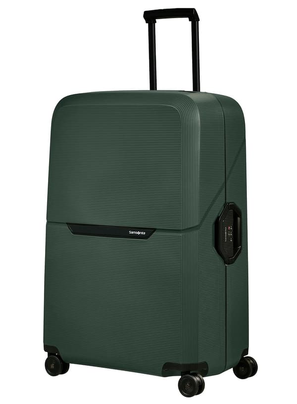 Stor resväska XL Samsonite Magnum Eco - skogsgrön