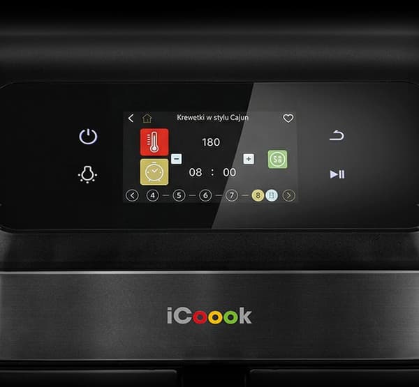 Airfryer ICOOOK MFR-IC-01 Sort 6.5l Wifi 15 automatiske programmer