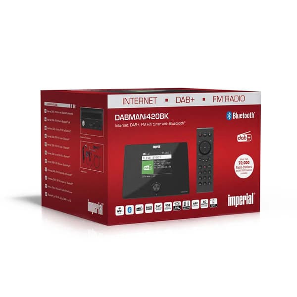 Imperial DABMANi420BK Radio FM DAB+ Internet Wi-Fi Bluetooth Sort