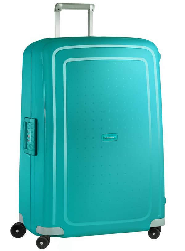 Stor XL Samsonite S'Cure kuffert 138 l - aqua blå