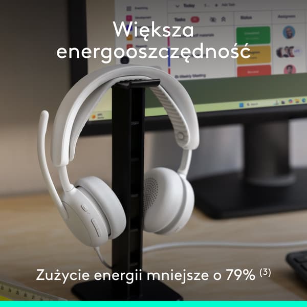 LOGITECH Zone Wired 2 Hovedtelefoner, Kablet, On-ear, ANC Hvid