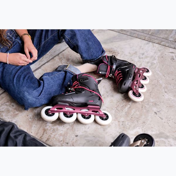 Rollerblade Lightning 90 W rulleskøjter til kvinder sort/sangria Størrelse: 40.5-41 EU