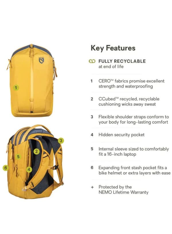 Stadsryggsäck Nemo Vantage 26 l Endless Promise - chia
