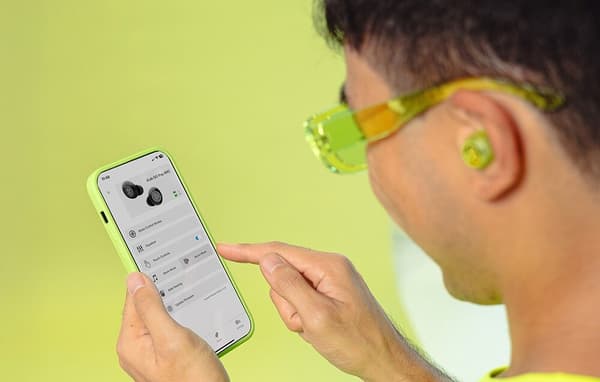 JLAB Go Pop ANC In-ear hörlurar Gul-transparent