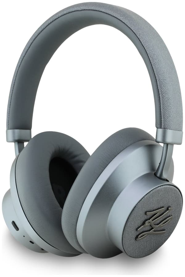 KARL LAGERFELD Grained Initials Bluetooth ANC Over-Ear Hörlurar Grå