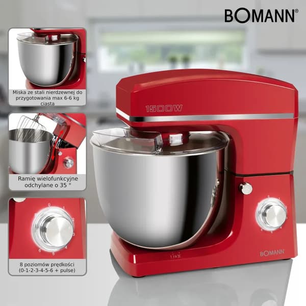 Bomann KM 6036 CB 1500W planetarisk røremaskine