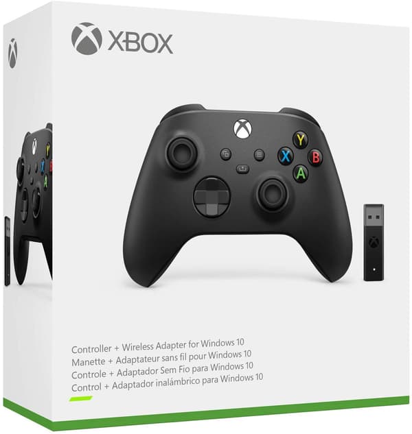 Microsoft Xbox Series trådløs controller til Xbox, PC + adapter - carbon black
