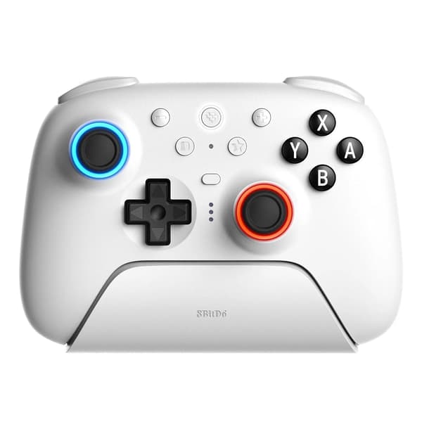 8BitDo Ultimate 2 Bluetooth -ohjain Nintendo Switchille / Switch 2:lle, langaton, valkoinen