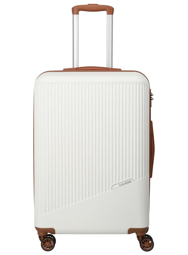 Resväska medium Travelite Bali - vit / cognac