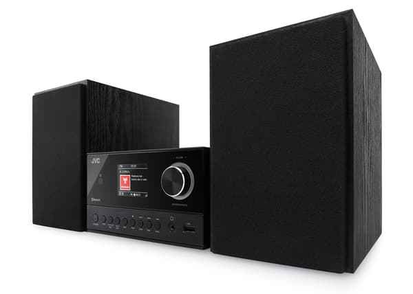 JVC UX-E225B Bluetooth FM-radio sort tårn