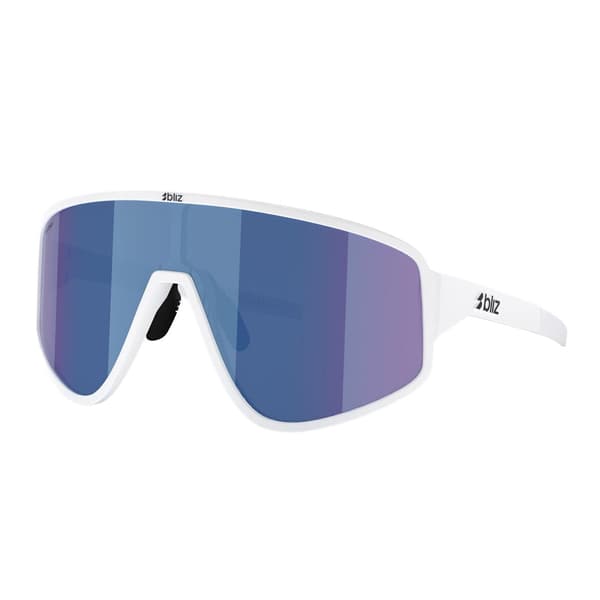 Bliz A004 matte white/grey blue mirror solbriller