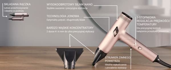 ROWENTA Nano Fold HY8530 hårtørrer