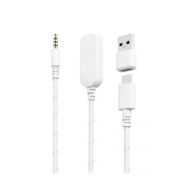HyperX Cloud III Kablede Hovedtelefoner med Mikrofon Over-Ear Hvid-Pink