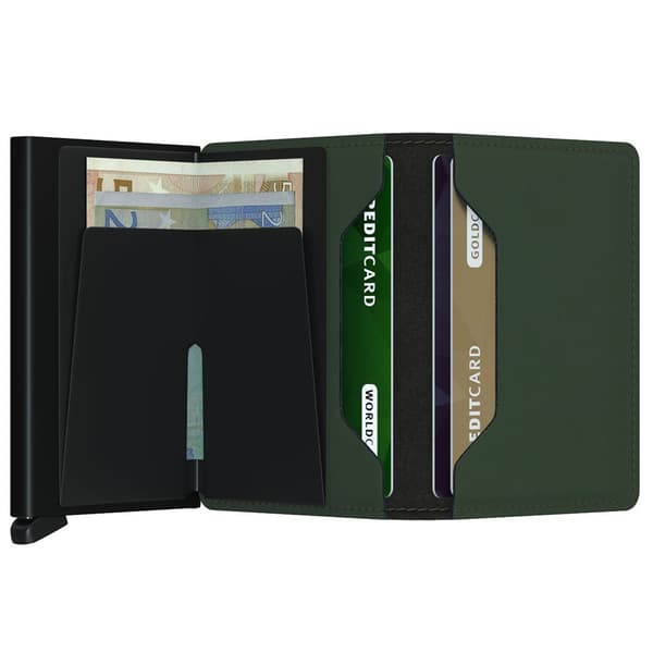 Plånbok RFID-skydd Slimwallet Matte Secrid - grön / svart