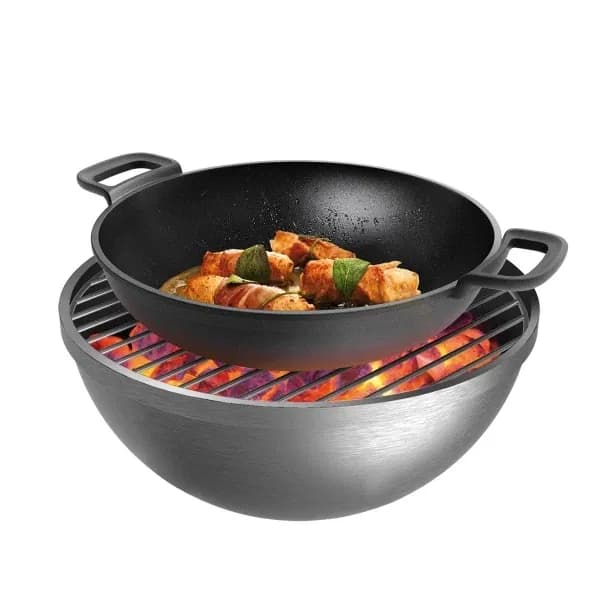 TESCOMA Massive 30 cm - non-stick støbejernspande / wok