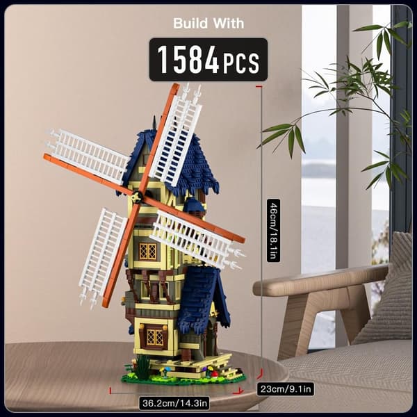 COIL byggeklodser sæt 1584 elementer vindmølle