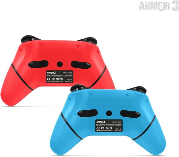 Armor3 NuChamp trådløs gamecontroller 2-pak til Nintendo Switch trådløs blå/rød 2 stk.