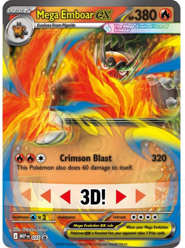 POKEMON TCG Mega Evolution Ascended Heroes Mega Emboar ex Box kortspil