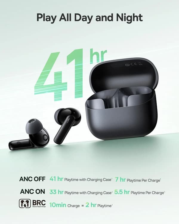 Baseus Bass BP1 NC In-ear trådløse hovedtelefoner Bluetooth 6.0 Blå