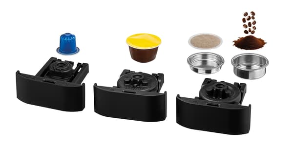 Raven EEK001C Kaffemaskine Sort 3 kaffeadaptere