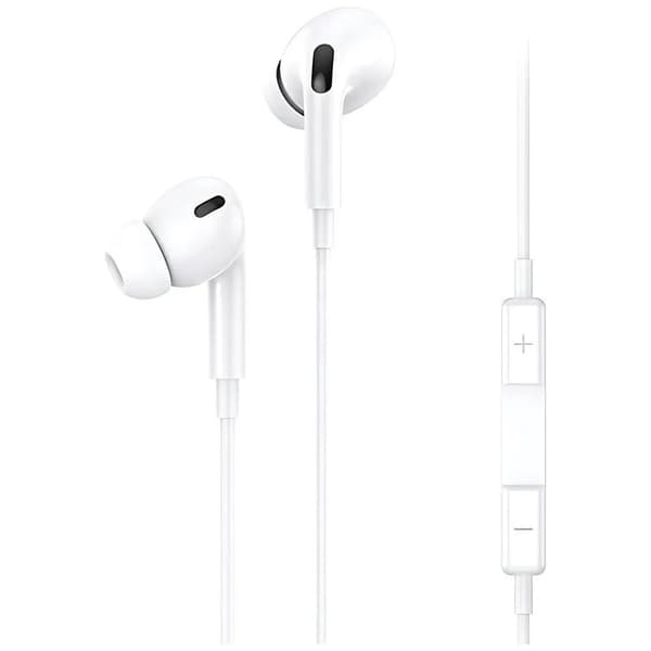 USAMS EP-41 USB-C In-Ear Hörlurar Mikrofon Vit