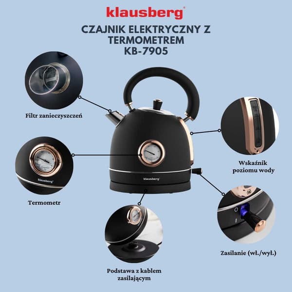 KLAUSBERG KB-7905 Kedel Sort