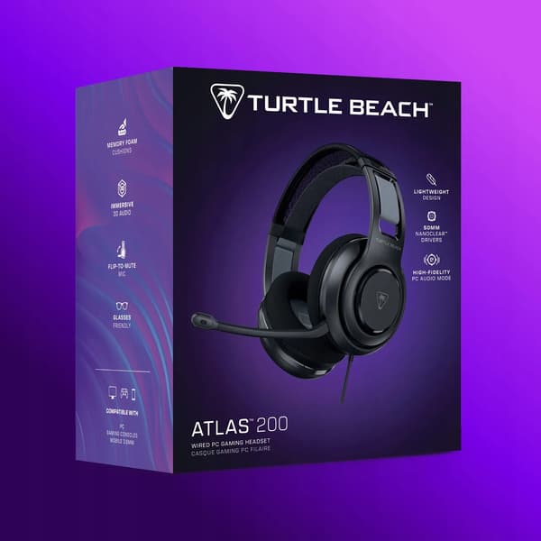 Turtle Beach Atlas 200 USB kablet headset til PC On-ear Sort