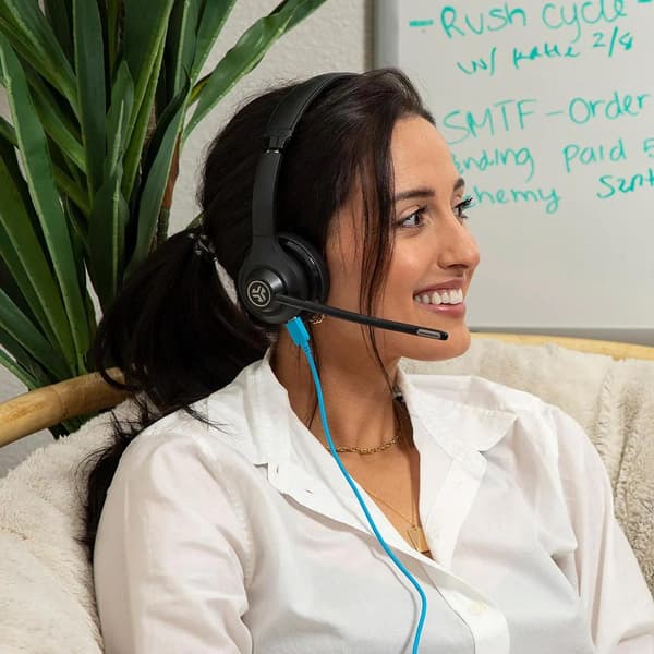 JLab Go Work trådløse hovedtelefoner med mikrofon, on-ear, sort