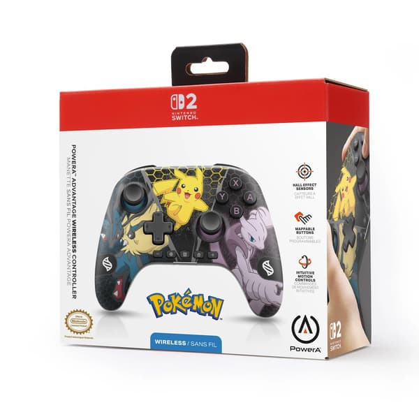 PowerA Advantage langaton ohjain Pokemon Mega Evolutions Nintendo Switch 2:lle, 2 langaton
