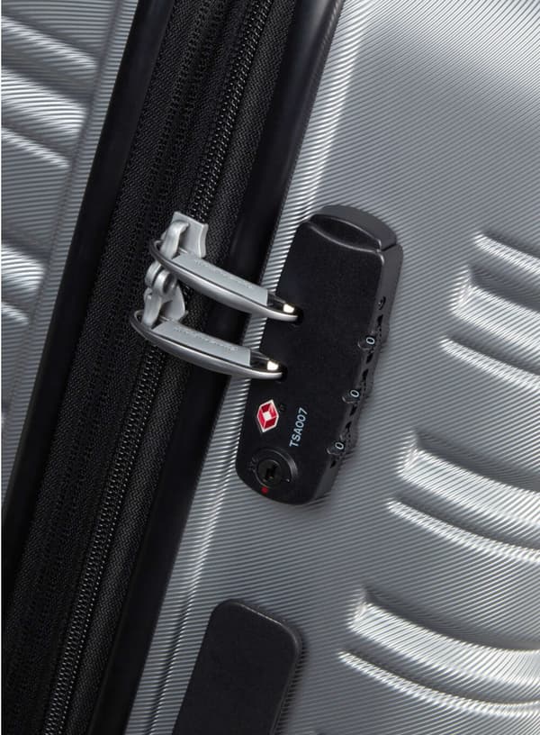 Medium resväska American Tourister Flashline - sky silver