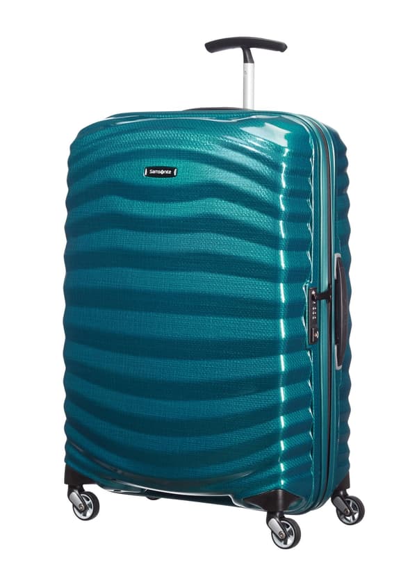 Samsonite Lite-Shock spinner mellemstor kuffert - petrolblå