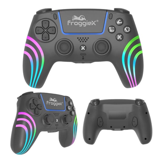 FroggieX FX-P5-GP1-B -ohjain PS5:lle, langaton, musta