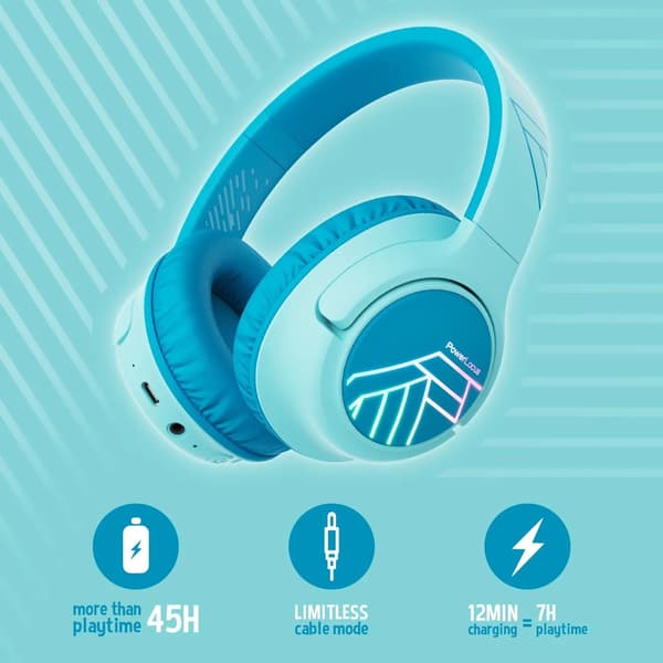 PowerLocus Bobo Trådløse On-Ear Hovedtelefoner til Børn Bluetooth 5.3 Blå