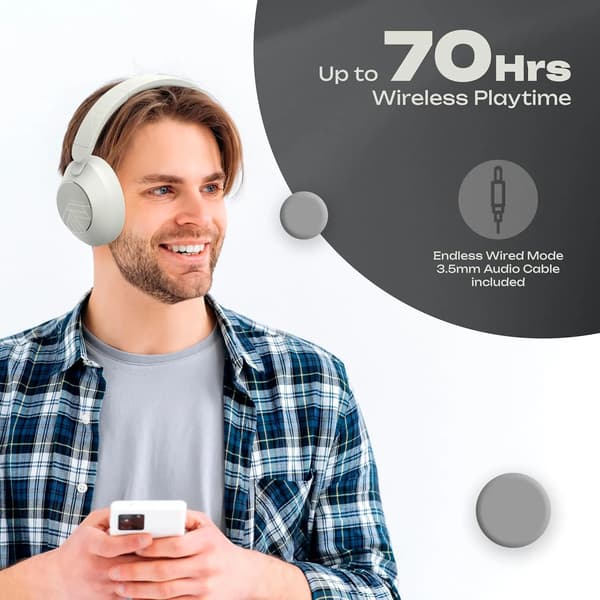 PowerLocus Orion trådløse hovedtelefoner Over-ear Bluetooth 5.4 Sand
