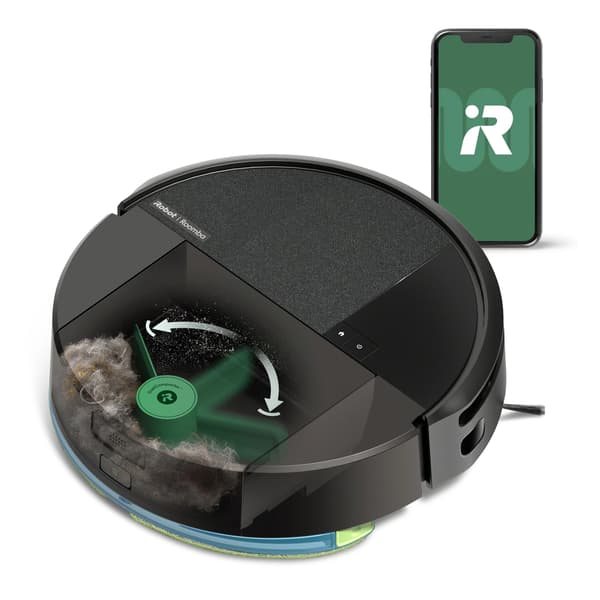 iRobot Roomba 205 DustCompactor Combo Robotdammsugare Moppfunktion Rumsmappning 68dB Svart