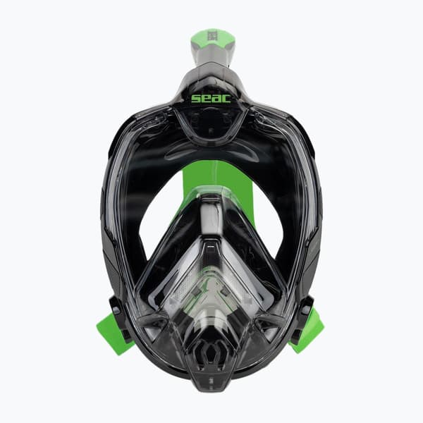SEAC Libera full-face snorkelmaske sort/grøn lime