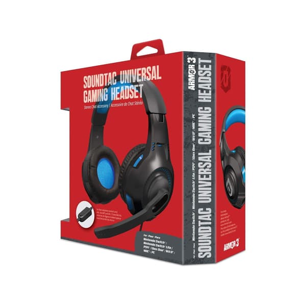 Armor3 SounTac kablet headset over-ear blå