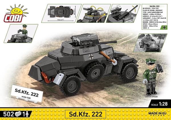 Cobi Byggklossar Sd.Kfz 222 502 bitar