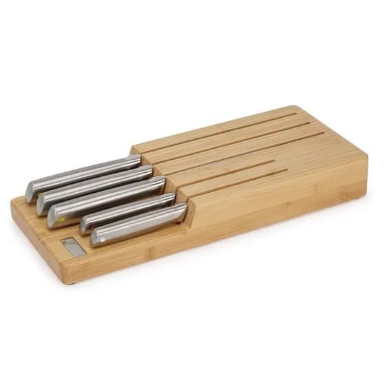 JOSEPH JOSEPH Elevate Bamboo 6 stk. - køkkenknive i rustfrit stål i blok