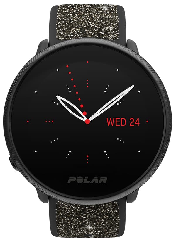 Smartwatch Polar Ignite 2 sort med krystalrem