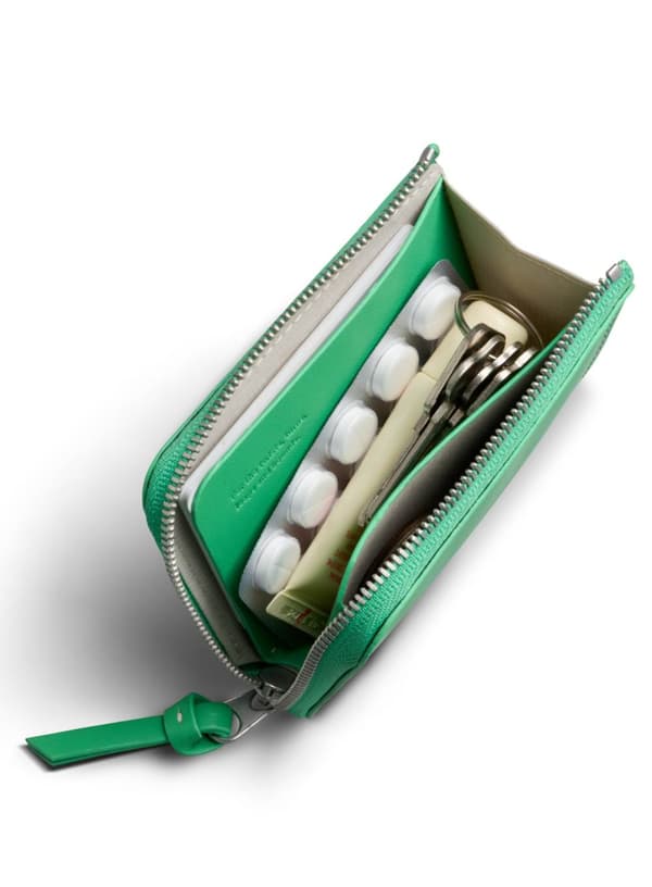 Bellroy L-Pocket nahkainen taskulompakko - neonvihreä