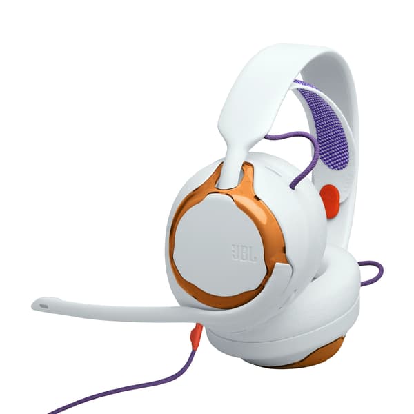 JBL Quantum 250 hörlurar, Over-ear, Rumsligt ljud Vit-guld