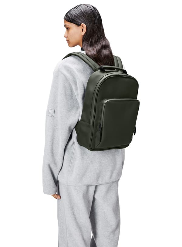 Rains Book Daypack skoletaske - grøn