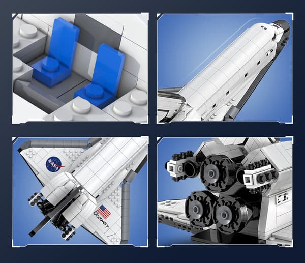 CADA Master NASA Discovery Space Shuttle plastikklodser C56052W